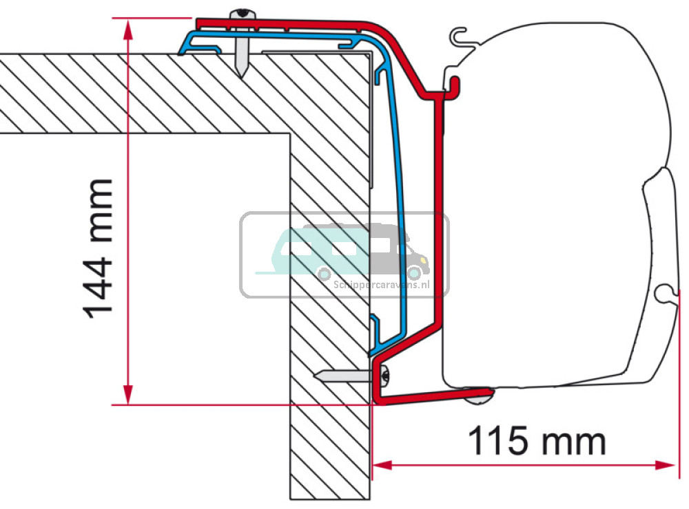 Fiamma Rapido Serie S6 666F-696F Adapter 500 >2024 F45