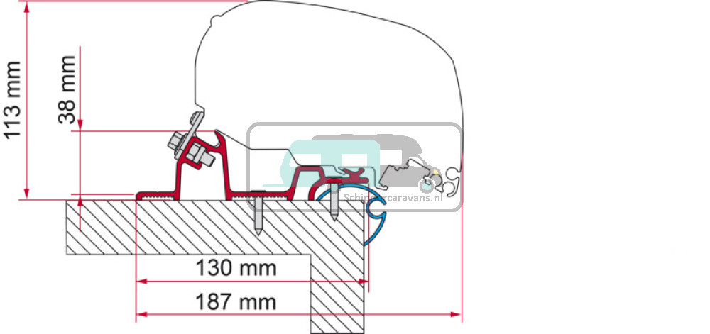 Fiamma Caravan Standard Adapter 370 F65/F80