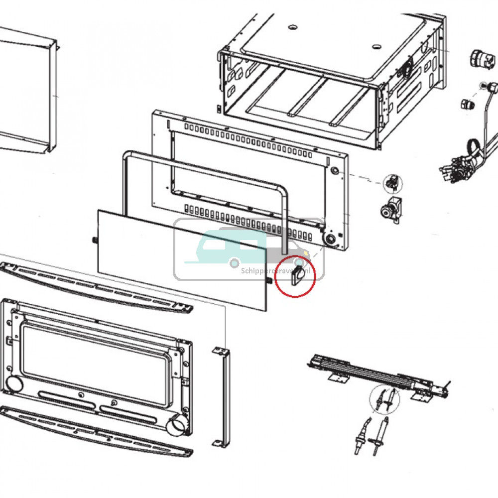 Dometic Knop Oven RMDT8555 Antraciet