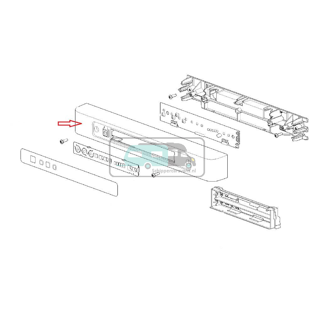 Thetford Display Behuizing Scharnier Rechts N400 serie