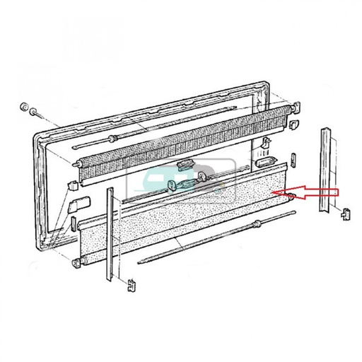 [OCS_1802443] Dometic S3/S4 Verduisteringsrollo Aluminium/Grijs 100x60