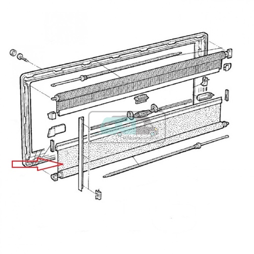 [OCS_1802518] Dometic S3/S4 Verduisteringsrollo Aluminium/Wit 120x80