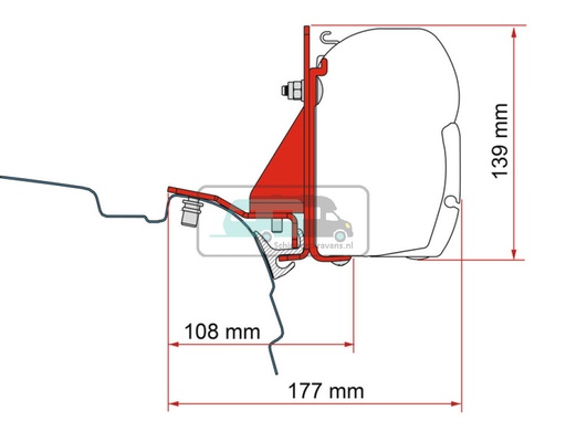 [OCS_2626222] Fiamma VW T5/T6 Multirail Reimo F45