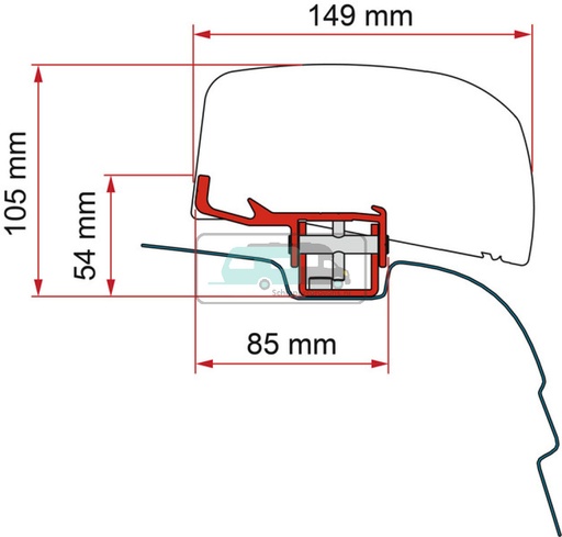 [OCS_2626234] Fiamma VW T5/T6 Kit H1-L1/L2 >2003 F40Van