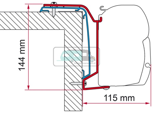 [OCS_2626253] Fiamma Rapido Serie S6 666F-696F Adapter 500 >2024 F45
