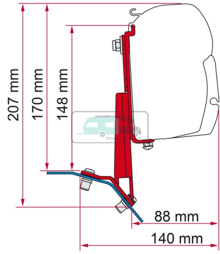[OCS_2626262] Fiamma Kit Ford Custom Deep Black F45-F43