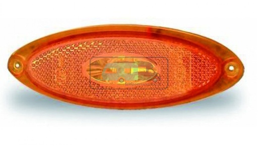 [OCS_0210055B] Jokon Zijmarkering LED SMLR2010 Ovaal Opbouw Oranje-Oranje Frame