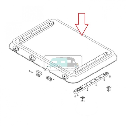[OCS_0402133] Dometic Heki 3 Plus Glaskoepel met Montagedelen