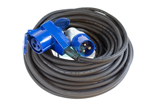 [OCS_1101107] Vechline Verloopkabel 3x1.5mm² CEE-Winkelkoppeling 25m