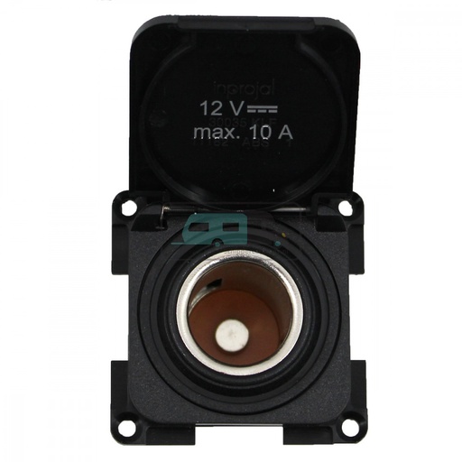 [OCS_1144252B] Presto Contactdoos 12V S-30.000 Zwart Klapdeksel