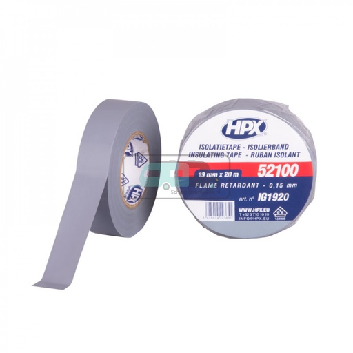 [OCS_2010057] HPX PVC Isolatietape VDE 20mtrx19mm Grijs