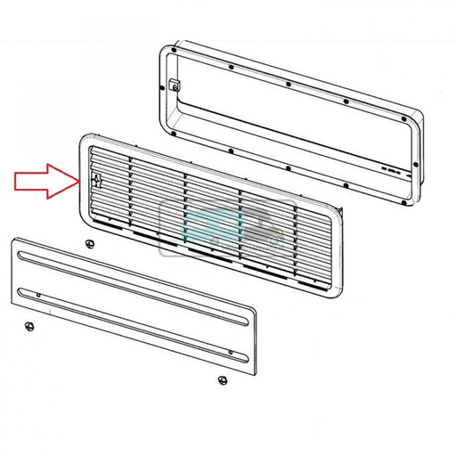 [OCS_2204074] Dometic Bovenrooster LS 100 RAL 7021 2413952397