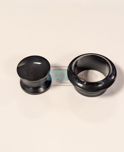 [OCS_0803038] Knop+Ring Pushlock Zwart
