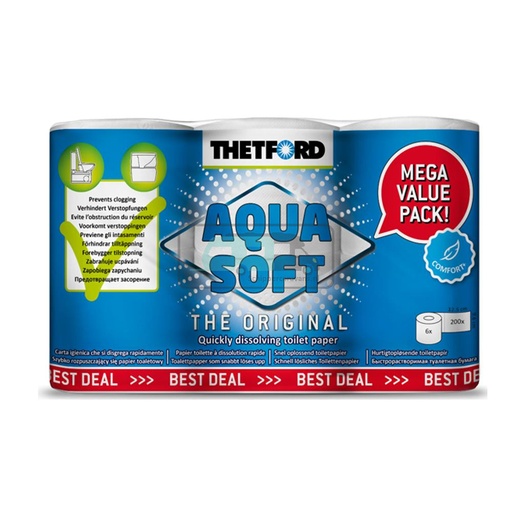 [OCS_2027007] Thetford Promo Aqua Soft Toiletpapier 6 Rollen